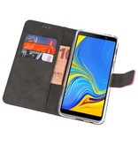 Wallet Cases Hoesje voor Galaxy A7 (2018) Roze