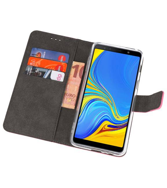 Wallet Cases Hülle für Galaxy A7 (2018) Pink
