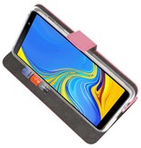 Wallet Cases Hülle für Galaxy A7 (2018) Pink