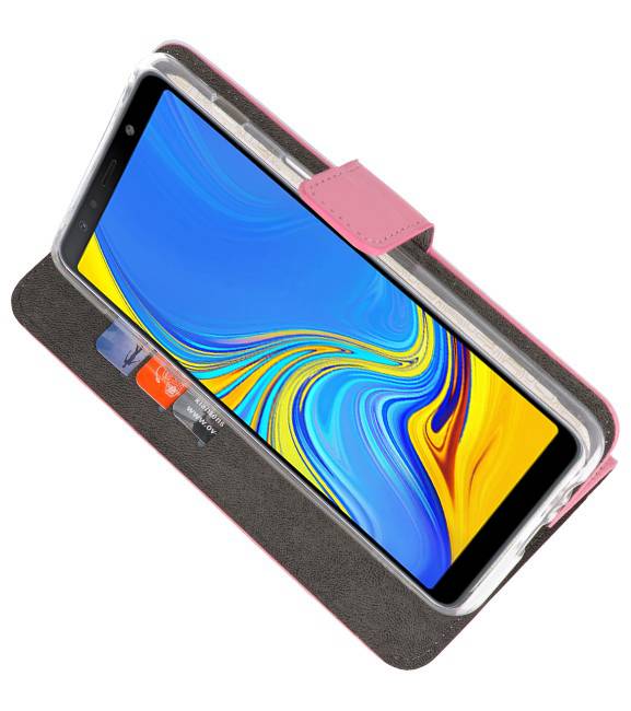 Custodia a Portafoglio per Galaxy A7 (2018) Rosa