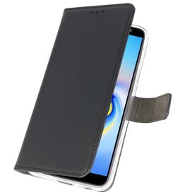 Wallet Cases Hoesje voor Galaxy J6 Plus Zwart