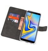 Wallet Cases Hoesje voor Galaxy J6 Plus Zwart