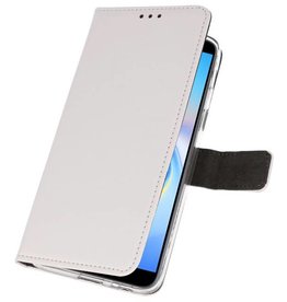 Estuches billetera para Galaxy J6 Plus blanco