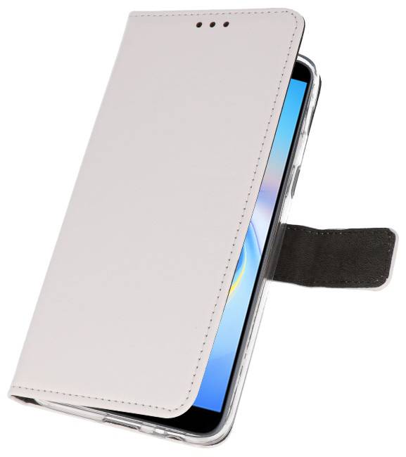 Estuches billetera para Galaxy J6 Plus blanco