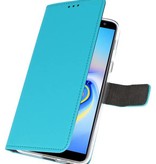 Wallet Cases Tasche für Galaxy J6 Plus Blau