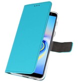 Wallet Cases Hoesje voor Galaxy J6 Plus Blauw