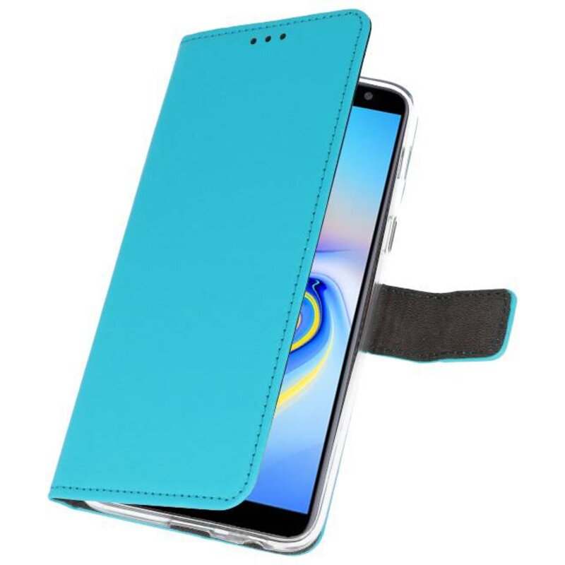 Wallet Cases Tasche für Galaxy J6 Plus Blau