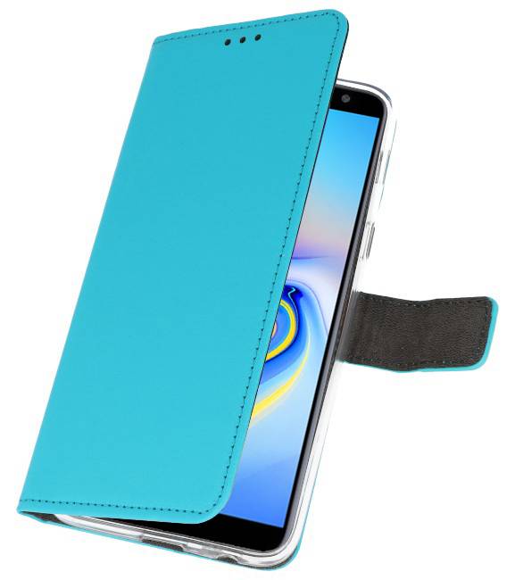 Wallet Cases Hoesje voor Galaxy J6 Plus Blauw