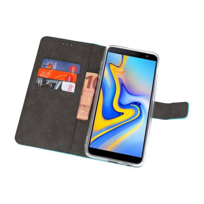 Wallet Cases Tasche für Galaxy J6 Plus Blau