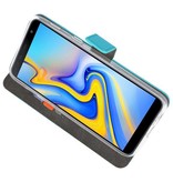 Wallet Cases Tasche für Galaxy J6 Plus Blau