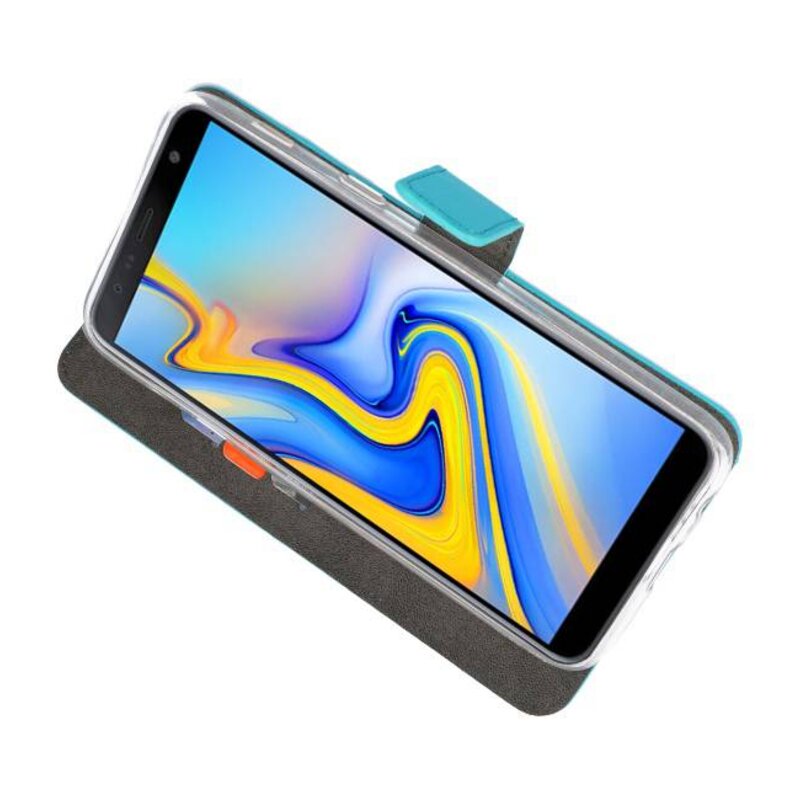 Wallet Cases Tasche für Galaxy J6 Plus Blau