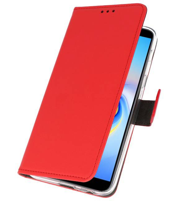 Wallet Cases Hülle für Galaxy J6 Plus Rot