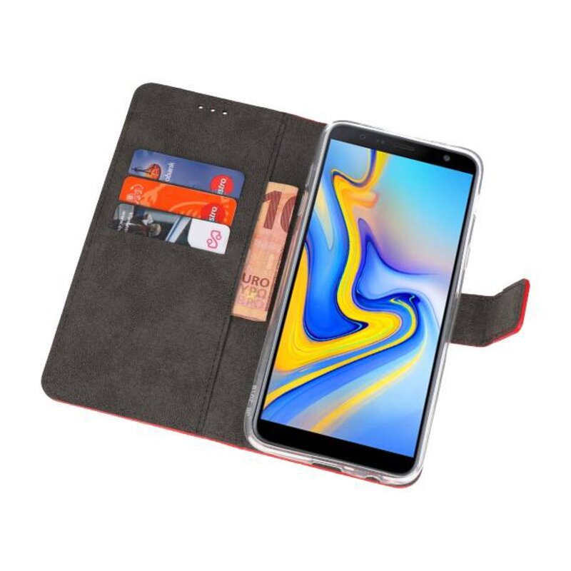 Funda Cartera Funda Para Galaxy J6 Plus Rojo