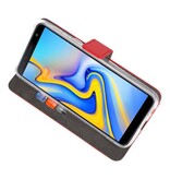 Wallet Cases Case for Galaxy J6 Plus Red
