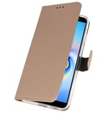 Wallet Cases Hoesje voor Galaxy J6 Plus Goud