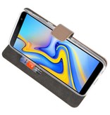 Wallet Cases Hoesje voor Galaxy J6 Plus Goud