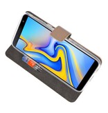 Wallet Cases Hoesje voor Galaxy J6 Plus Goud