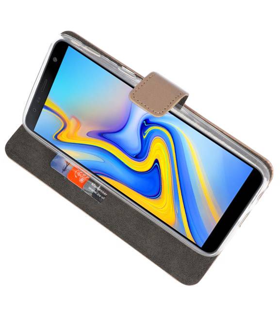 Etuis portefeuille Etui pour Galaxy J6 Plus Gold