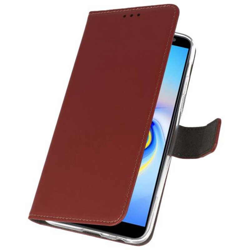 Funda Cartera Funda para Galaxy J6 Plus Marrón