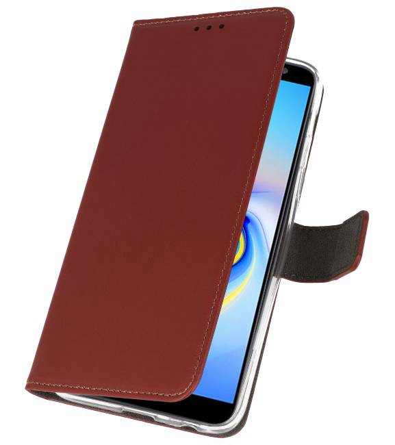 Wallet Cases Tasche für Galaxy J6 Plus Braun