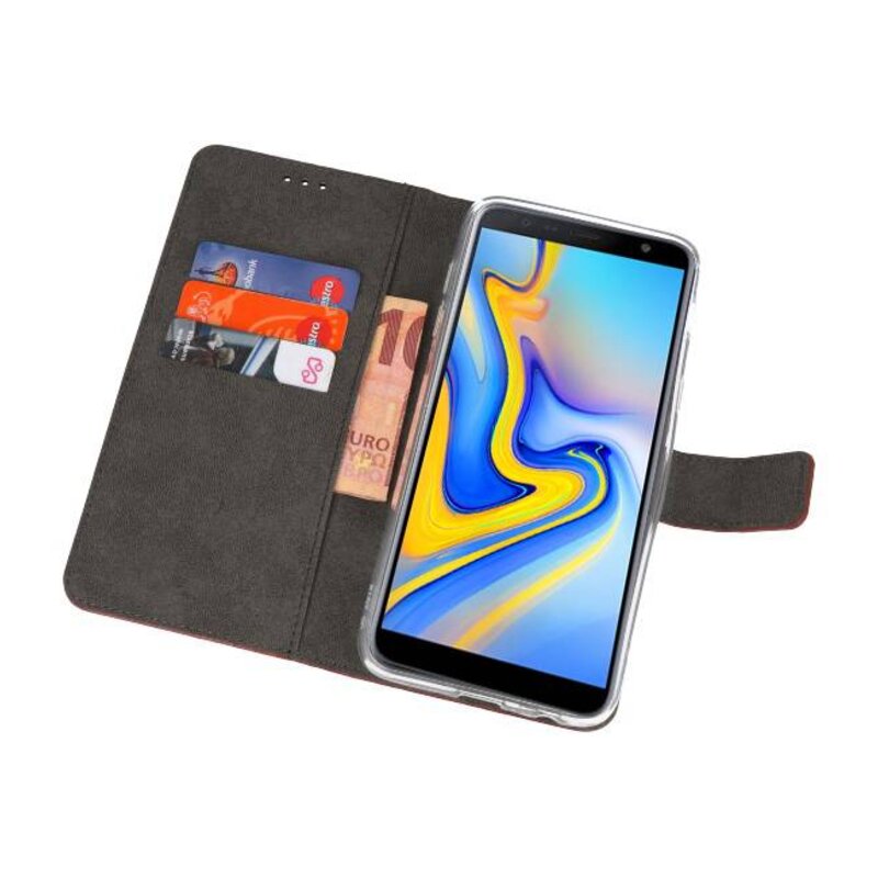 Wallet Cases Case for Galaxy J6 Plus Brown