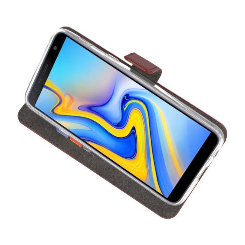 Wallet Cases Case for Galaxy J6 Plus Brown
