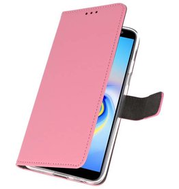 Custodia a Portafoglio per Galaxy J6 Plus Pink