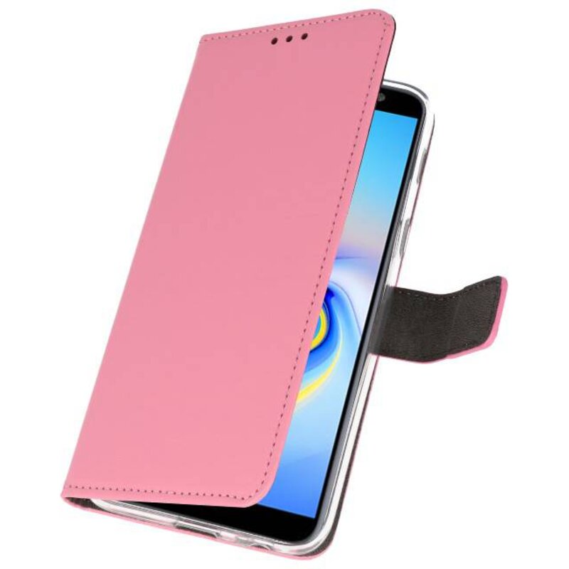 Wallet Cases Hoesje voor Galaxy J6 Plus Roze