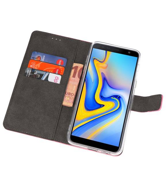 Wallet Cases Hoesje voor Galaxy J6 Plus Roze