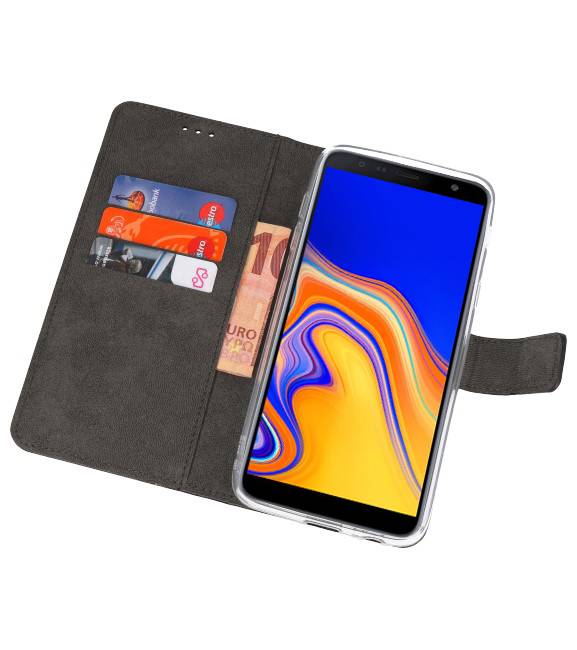 Wallet Cases Tasche für Galaxy J4 Plus Schwarz