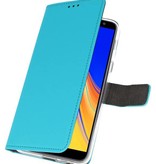 Wallet Cases Tasche für Galaxy J4 Plus Blau