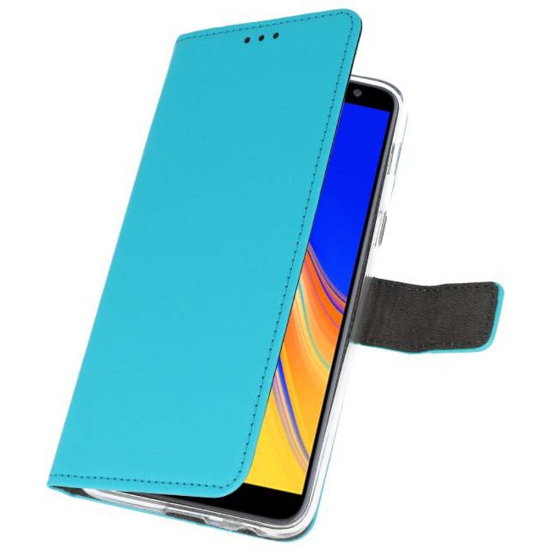 Custodia a Portafoglio per Galaxy J4 Plus Blue