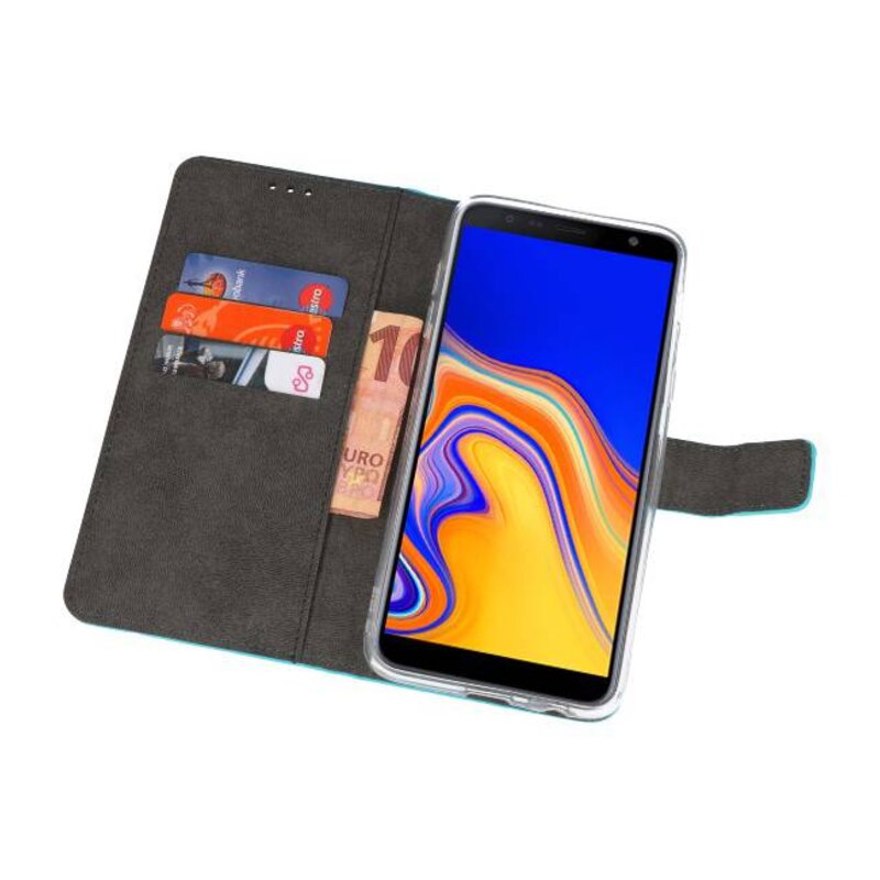 Wallet Cases Tasche für Galaxy J4 Plus Blau