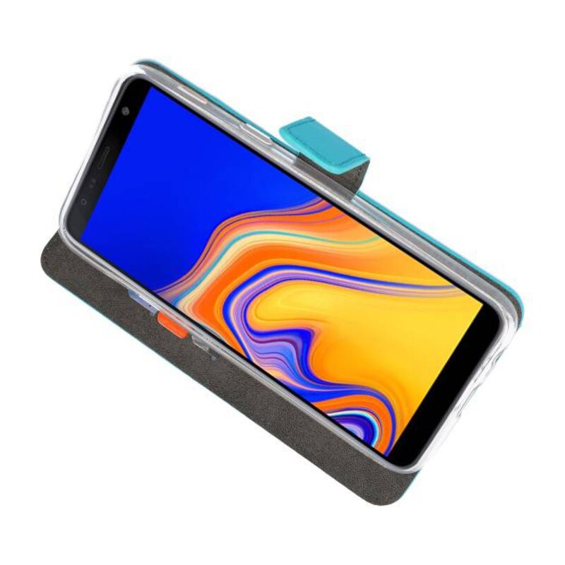 Wallet Cases Case for Galaxy J4 Plus Blue