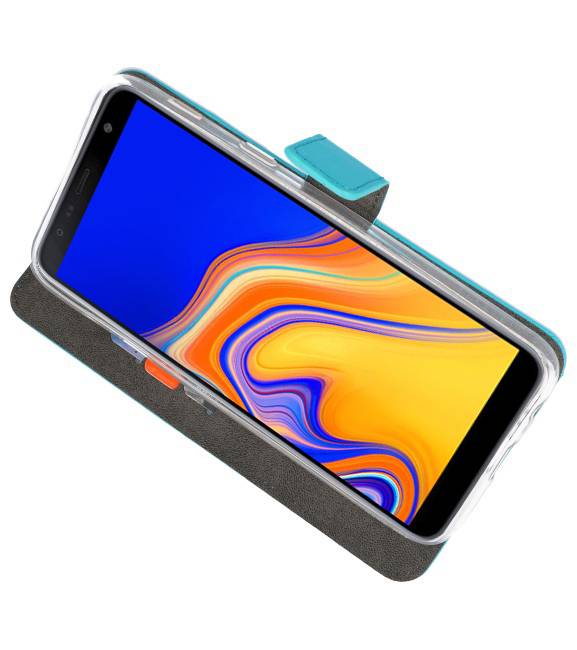Etuis portefeuille Etui pour Galaxy J4 Plus Bleu