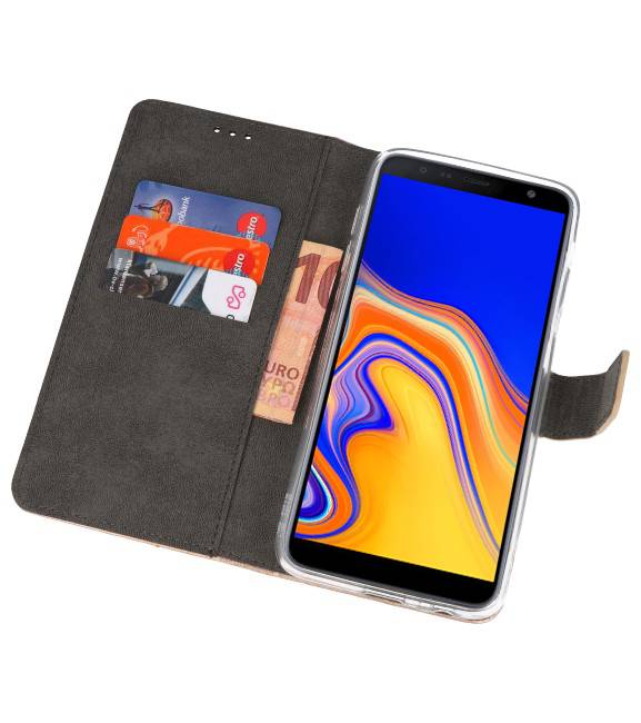 Etuis portefeuille Etui pour Galaxy J4 Plus Gold