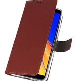 Etuis portefeuille Etui pour Galaxy J4 Plus Marron