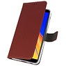 Etuis portefeuille Etui pour Galaxy J4 Plus Marron