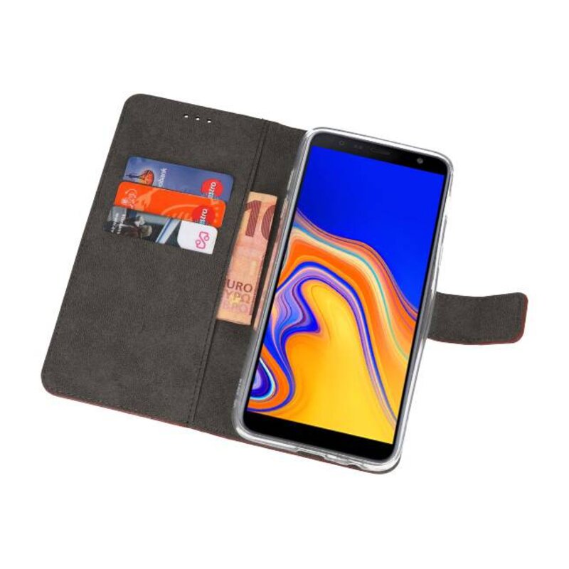 Funda Cartera Funda para Galaxy J4 Plus Marrón