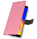 Wallet Cases Tasche für Galaxy J4 Plus Pink