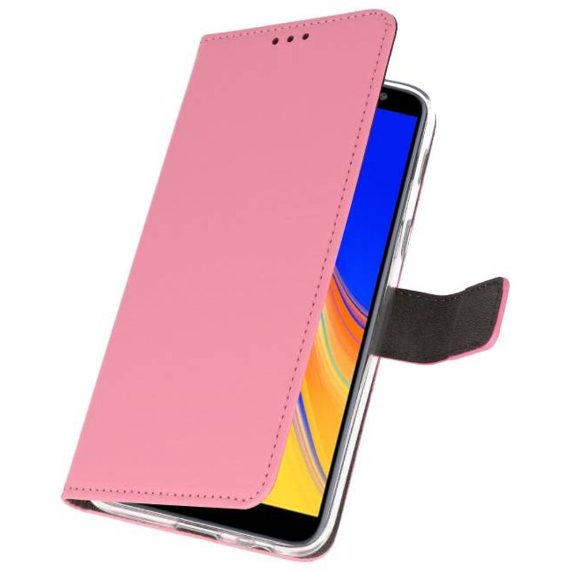Wallet Cases Hoesje voor Galaxy J4 Plus Roze