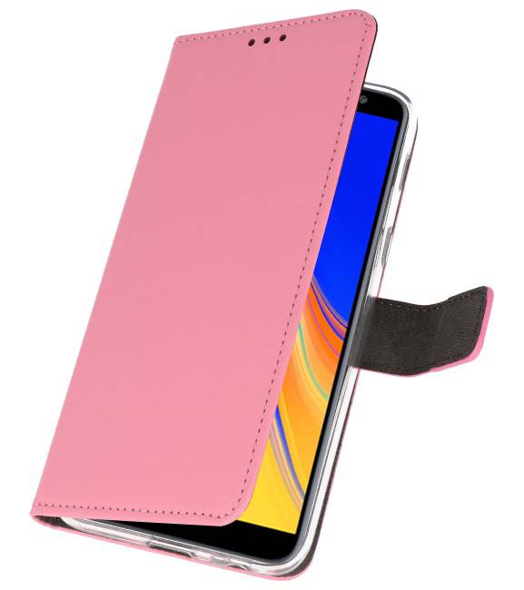 Custodia a Portafoglio per Galaxy J4 Plus Pink