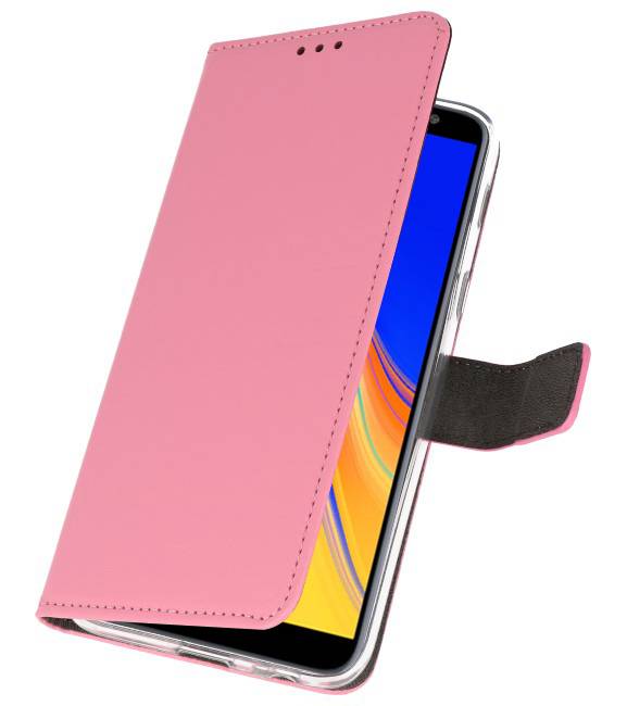 Etuis portefeuille Etui pour Galaxy J4 Plus Rose