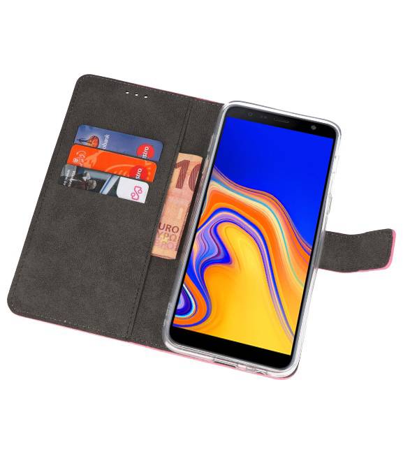 Wallet Cases Tasche für Galaxy J4 Plus Pink