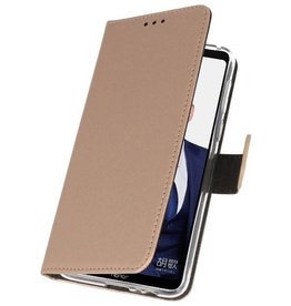 Wallet Cases Hoesje voor Huawei Note 10 Goud