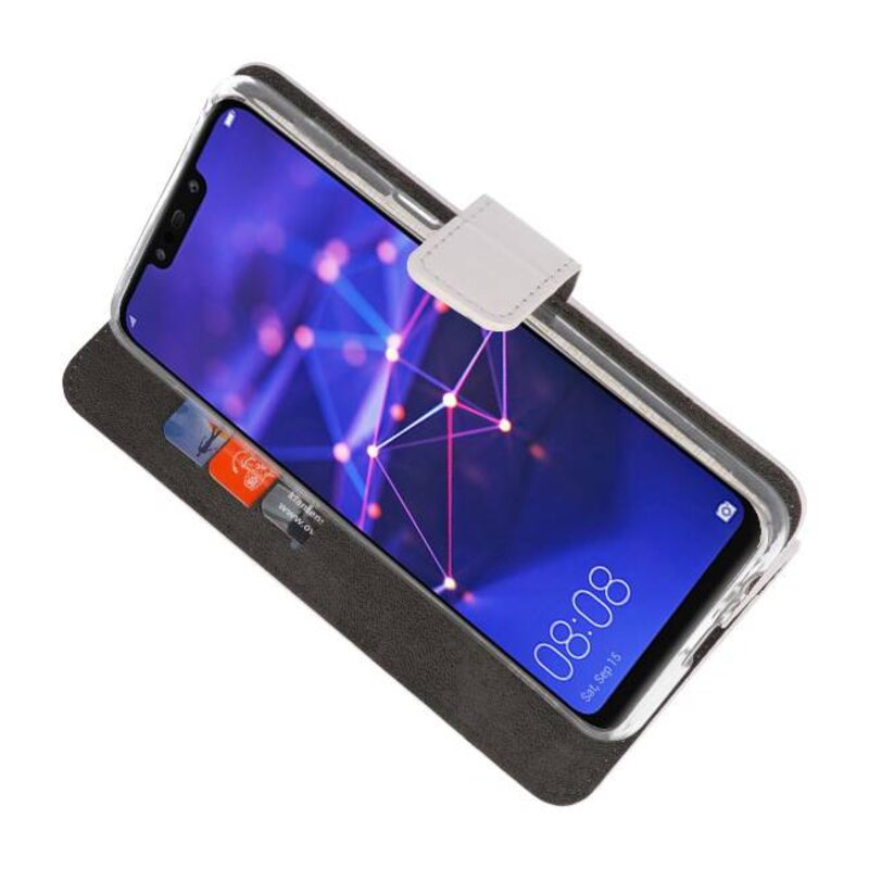 Etuis portefeuille Etui pour Huawei Mate 20 Lite Blanc