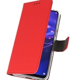Estuche para fundas billeteras para Huawei Mate 20 Lite rojo