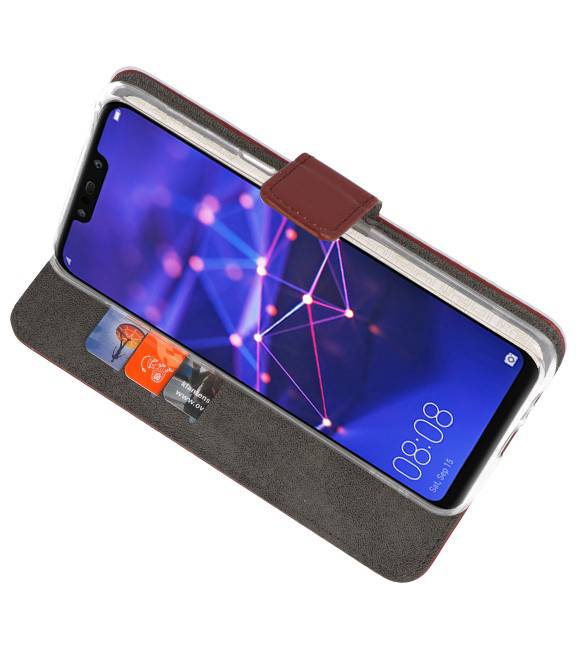 Wallet Cases Hoesje voor Huawei Mate 20 Lite Bruin