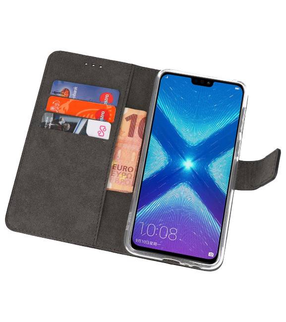 Wallet Cases Hülle für Huawei Honor 8X Schwarz