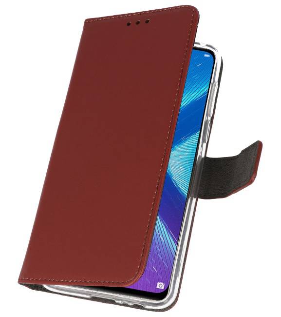 Wallet Cases Hoesje voor Huawei Honor 8X Bruin